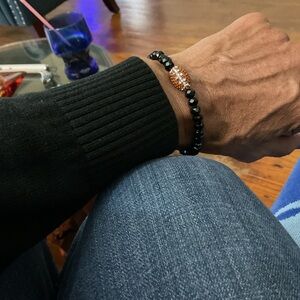 Men’s Rhinestone Football Bracelet🖤🤎